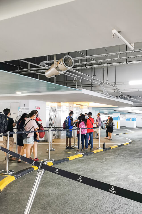 Marina Bay Cruise Center - dream cruise queue to covid test