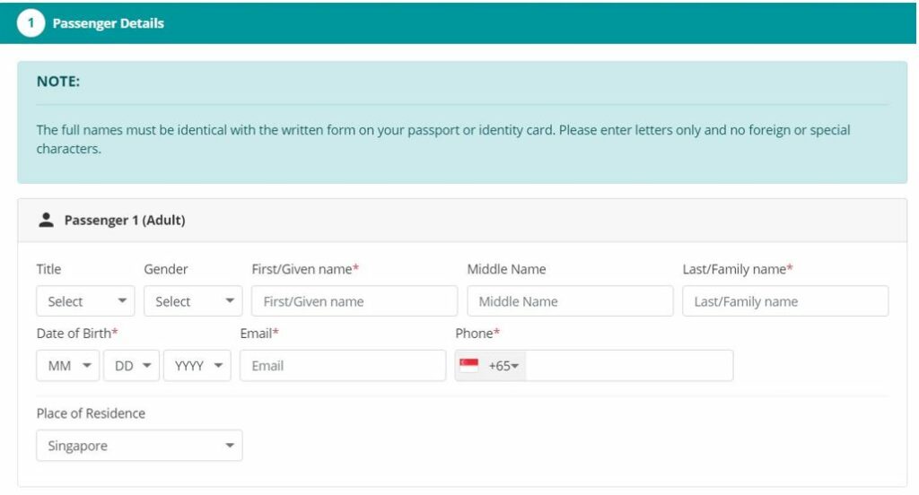 dream cruise to nowhere - booking form