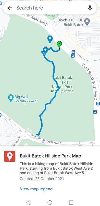 Bukit Batok Hillside Park - Download Trail Route Map - Step 2