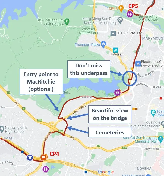 Coast to Coast Trail Singapore - Checkpoint Guide - CP4 to CP5