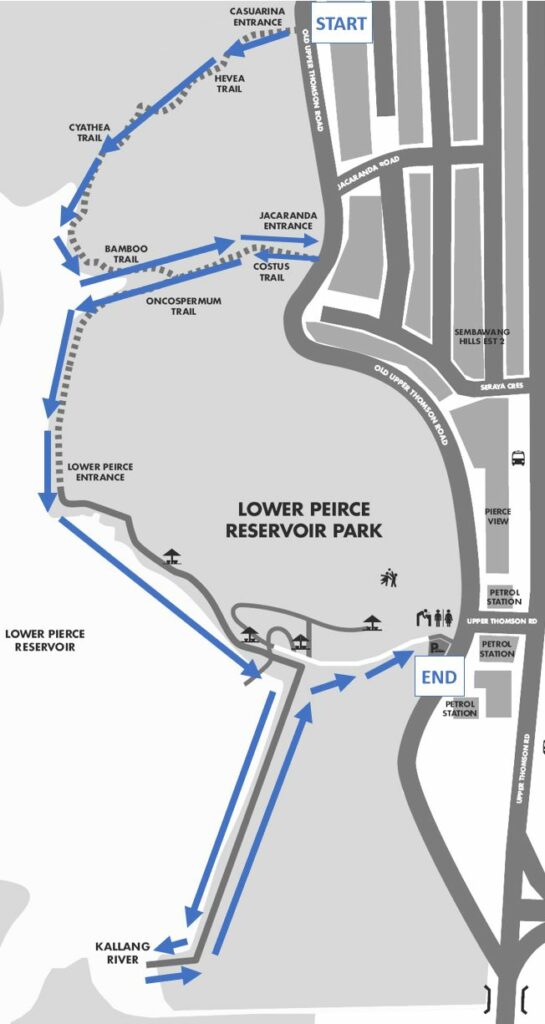 Lower Peirce Reservoir - Suggested Route 2