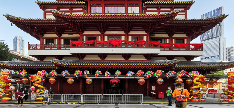 CNY 2022 Chinese New Year Light Up at Chinatown Singapore - Buddha Tooth Relic Temple