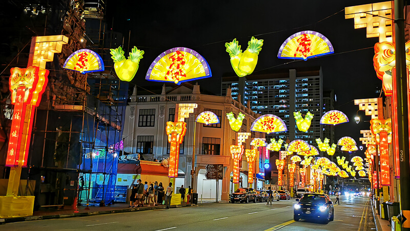 CNY 2022 Chinese New Year Light Up at Chinatown Singapore - South Bridge Road