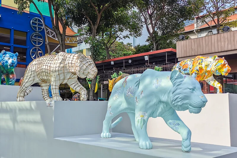 CNY 2022 Chinese New Year Light Up at Chinatown Singapore - Tiger Sculptures