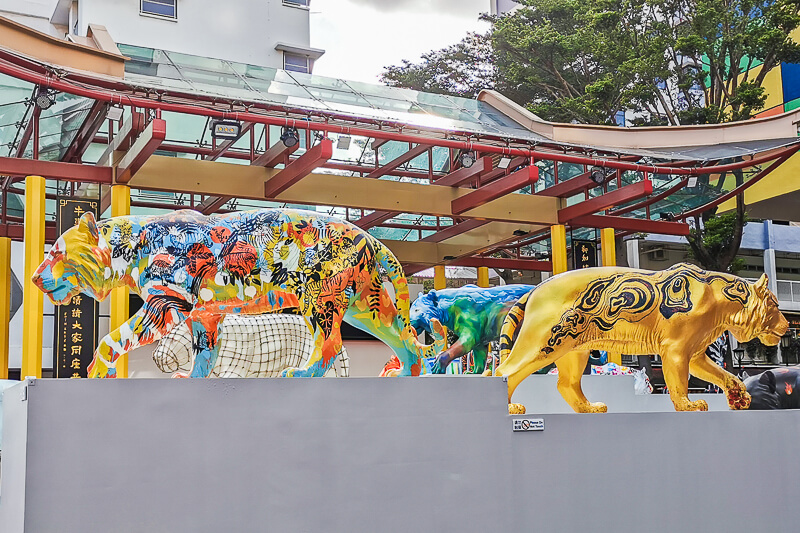 CNY 2022 Chinese New Year Light Up at Chinatown Singapore - Tiger Sculptures