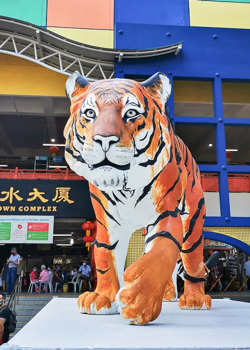 CNY 2022 Chinese New Year Light Up at Chinatown Singapore - Tiger Sculptures