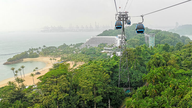 Singapore Cable Car - Sights along Sentosa Line