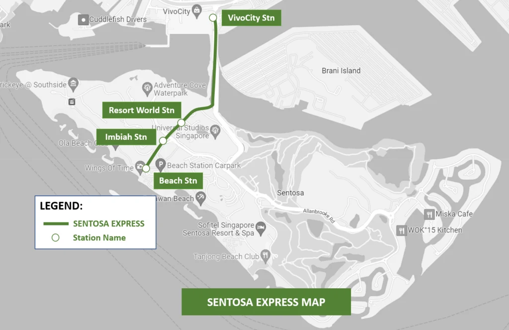 Sentosa Express Map
