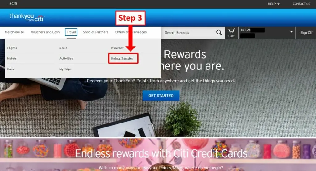 how to redeem citi miles from premiermiles