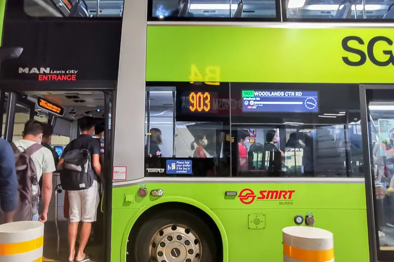 Johor Bahru Travelogue April 2022 - bus 903 at woodlands bus interchange