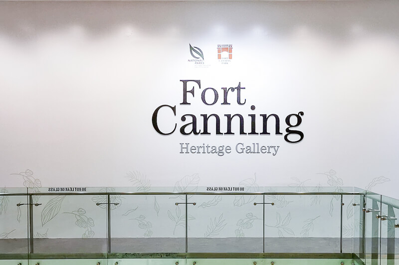Fort Canning Centre Heritage Gallery sign