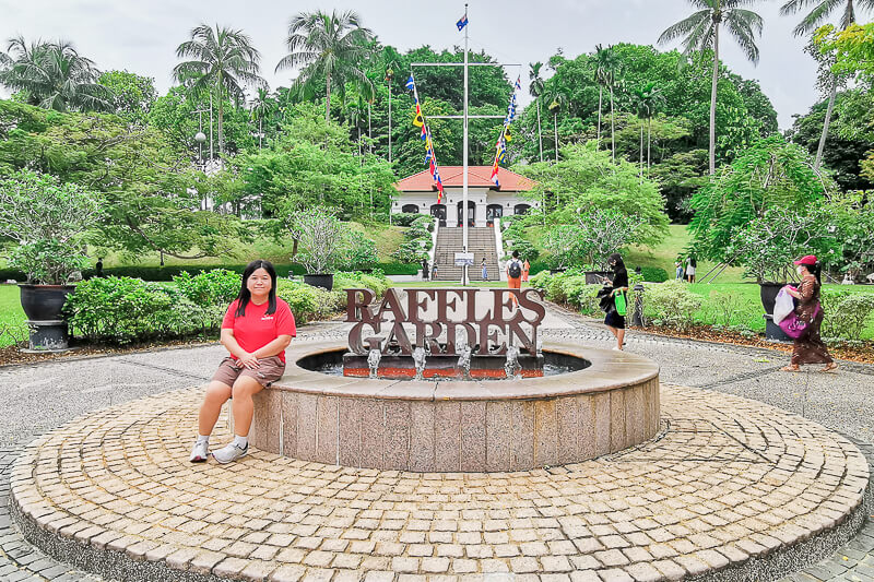 Raffles Garden in front of Raffles House