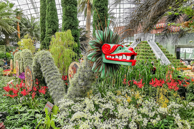 Hanging Gardens Mexican Roots at Flower Dome, Gardens by the Bay - Double-headed Serpent