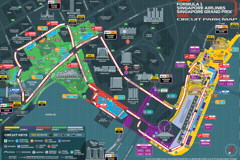 Visiting Singapore in October 2022 - Formula 1 map