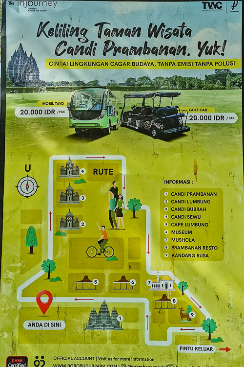 Guide to Visiting Candi Prambanan - Prambanan Temple Map