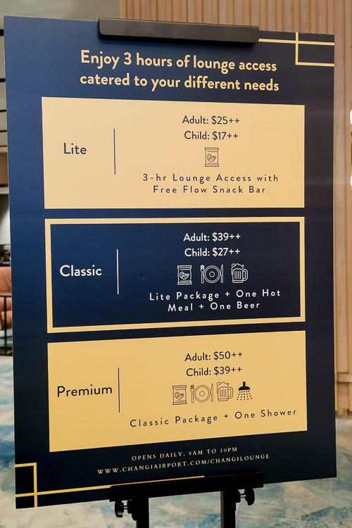 Jewel Changi Lounge Review - Price