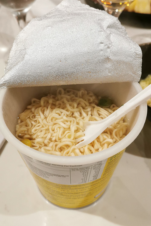 SATS Premier Lounge at Terminal 1 Changi Airport Singapore 2022 - Food - Instant noodle