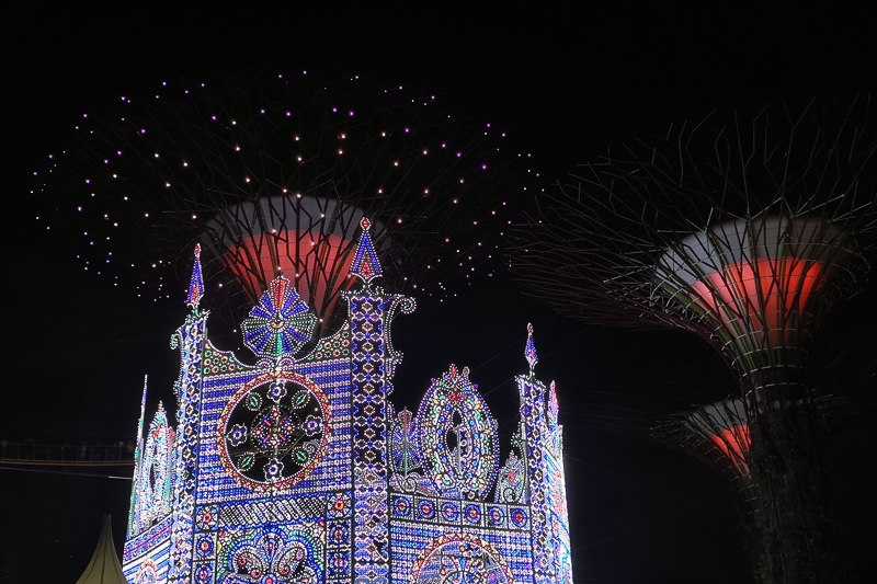 Singapore Christmas Wwonderland 2022 at Gardens by the Bay - St Nick Square - Spalliera during Garden Rhapsody