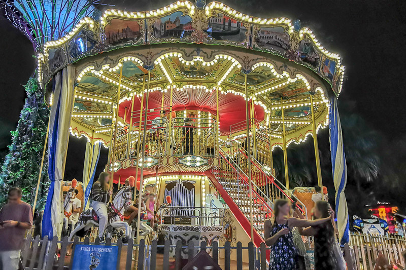 CNY 2023 River Hongbao 2023 at Gardens by the Bay Singapore (54) Double Storey Carousel Amusement Ride