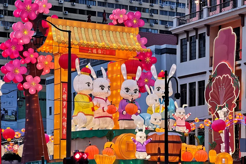 Cny 2023 At Chinatown Street Light Up Rabbit Lanterns Festive Fair Stage Show Countdown 4795