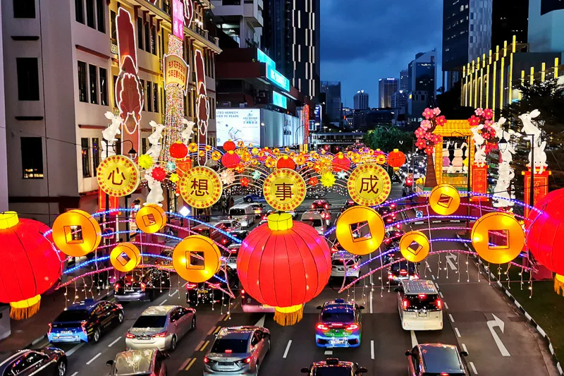 Chinatown Chinese New Year 2023 - Street Light Up and Decoration