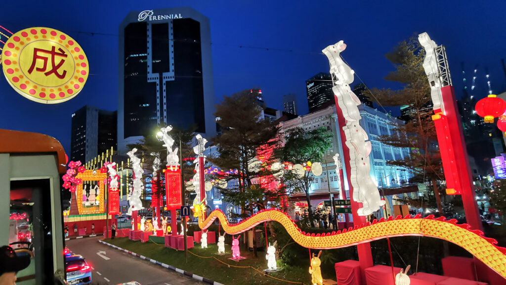 chinese new year lights up