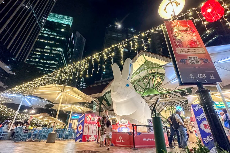 Hop for Joy 2023 at Lau Pa Sat - White Rabbit Inflatable