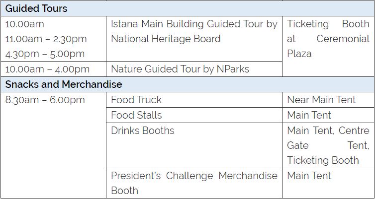 Istana Open House - Programme 