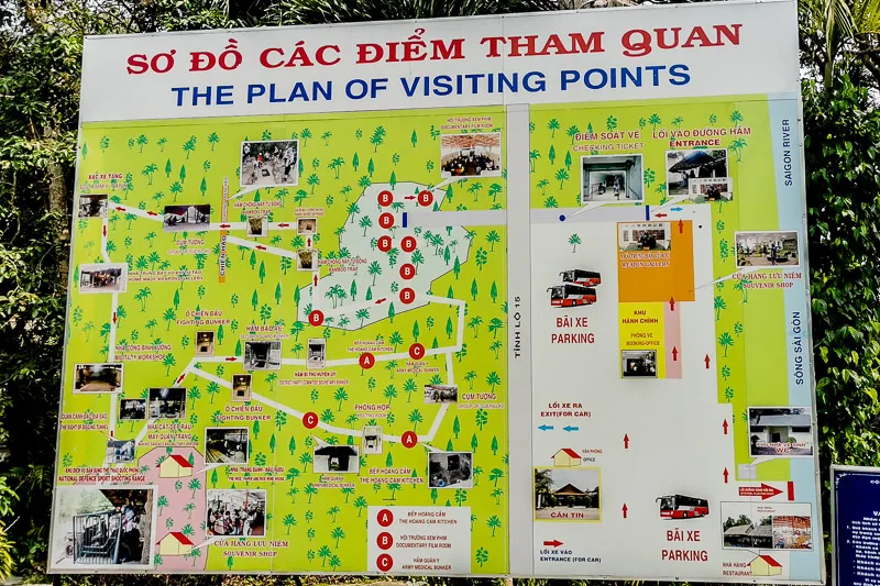 Cu Chi Tunnels - Ben Dinh Map