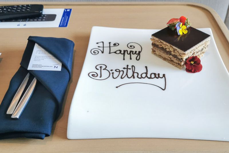 Novotel Danang Premier Han River Review - Corner Suite - Birthday Cake