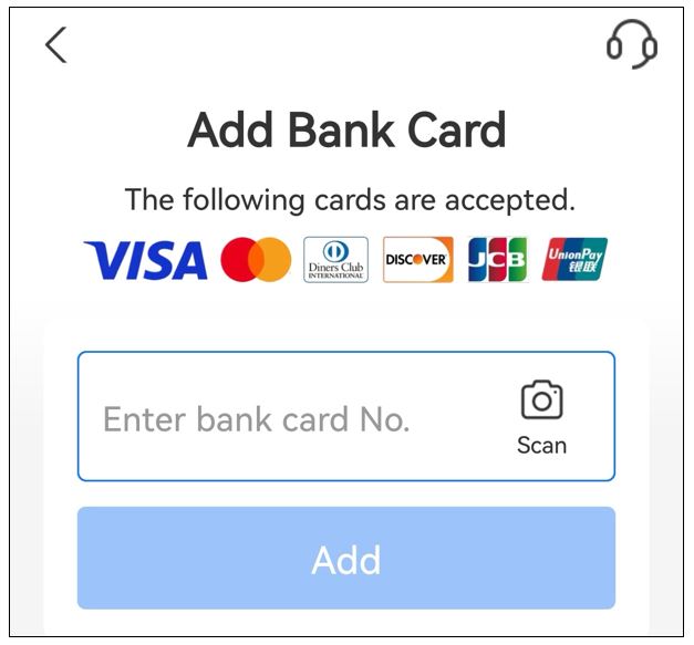 What cards can you addd to Alipay