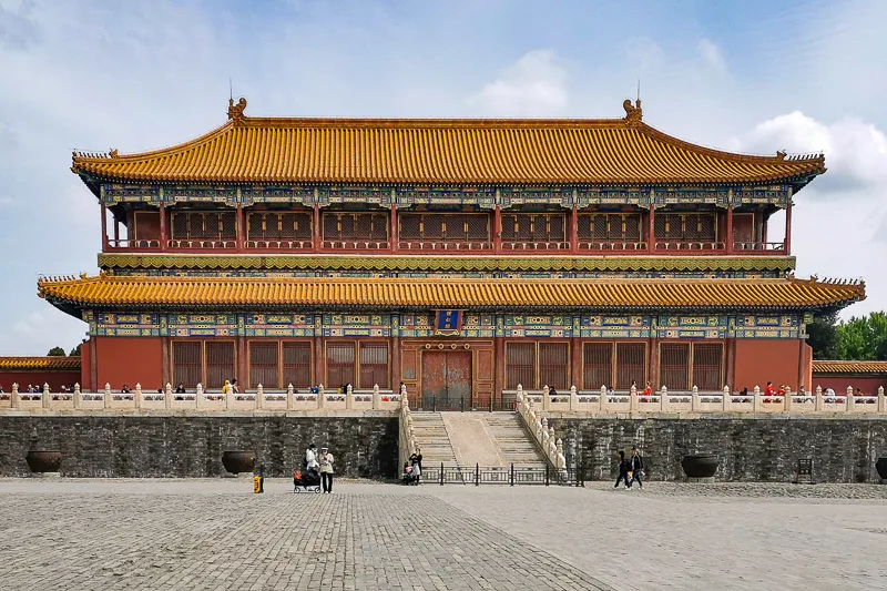 Forbidden City in Beijing China - Taihedian Square - Between Gate and Hall of Supreme Harmony