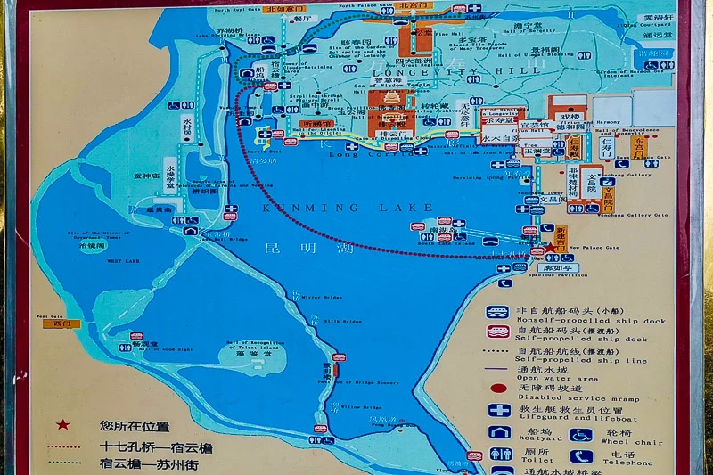 Summer Palace Beijing - Overall Map - simplified - small