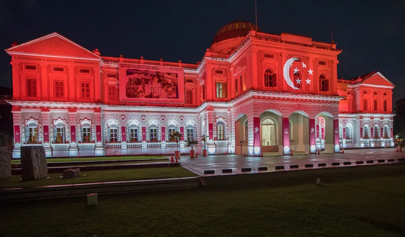 National Day Light Up at National Museum of Singapore 2023