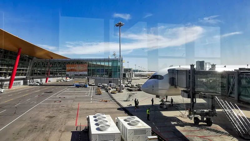 Plane parking at Beijing Airport