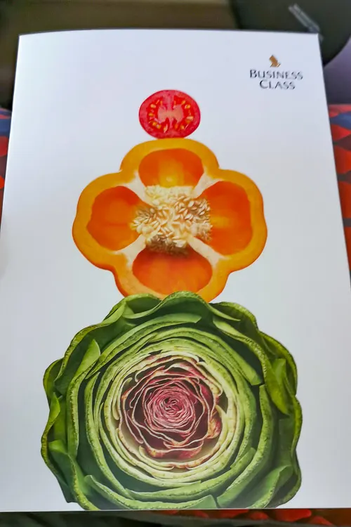 Cover of Business Class Menu