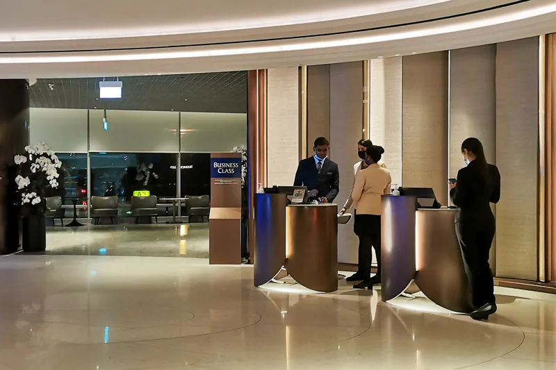 Entrance of SilverKris Lounge at Terminal 3