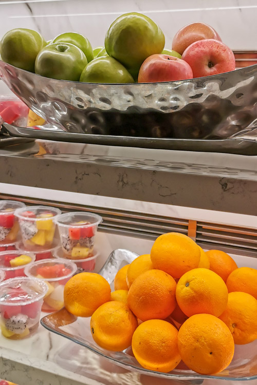 Singapore Arlines SilverKris Lounge Business Class Terminal 3 Changi Airport - Cold Food - Fruits