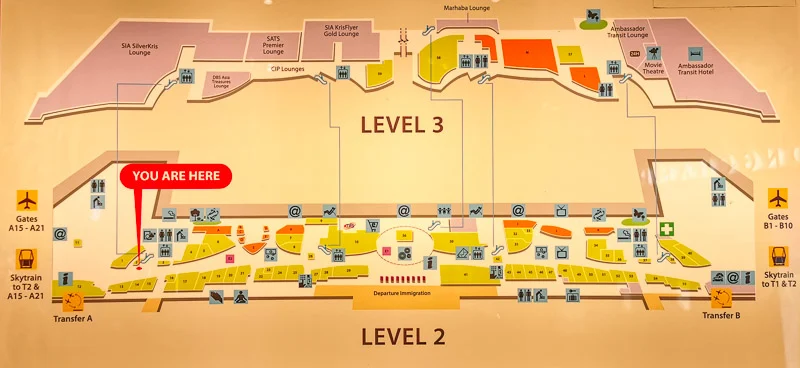 Singapore Arlines SilverKris Lounge Business Class Terminal 3 Changi Airport - How to get there