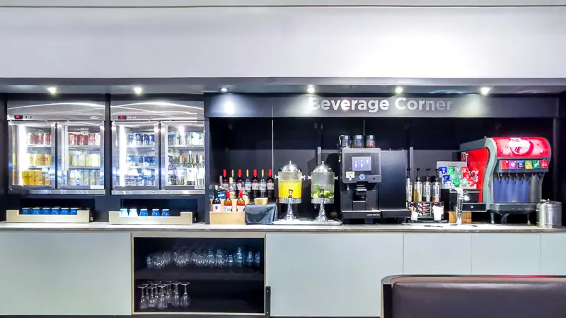 Drink Counter at Blossom Lounge Changi Airport Terminal 4