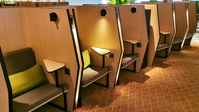 Seats in Blossom Lounge, Terminal 4, Changi Airport