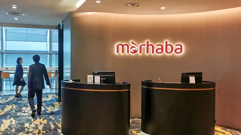 Marhaba Lounge Terminal 3 Review - Entrance