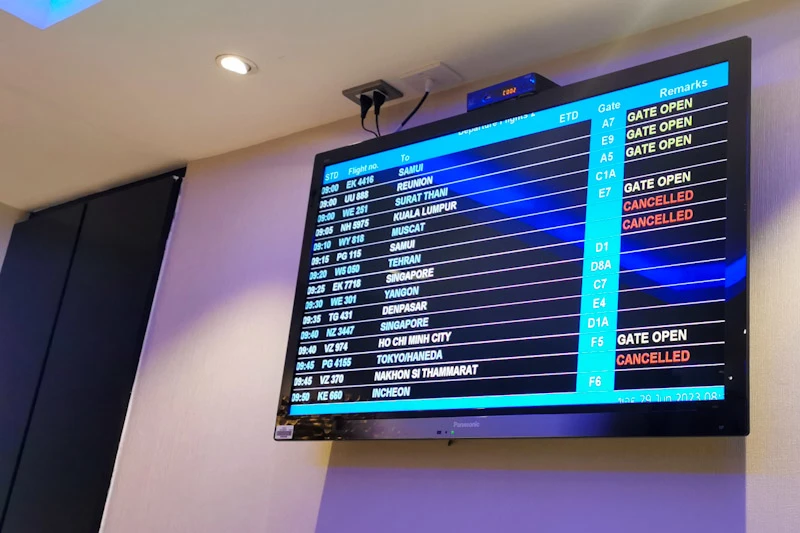 Oman Air Lounge Bangkok - Flight Information