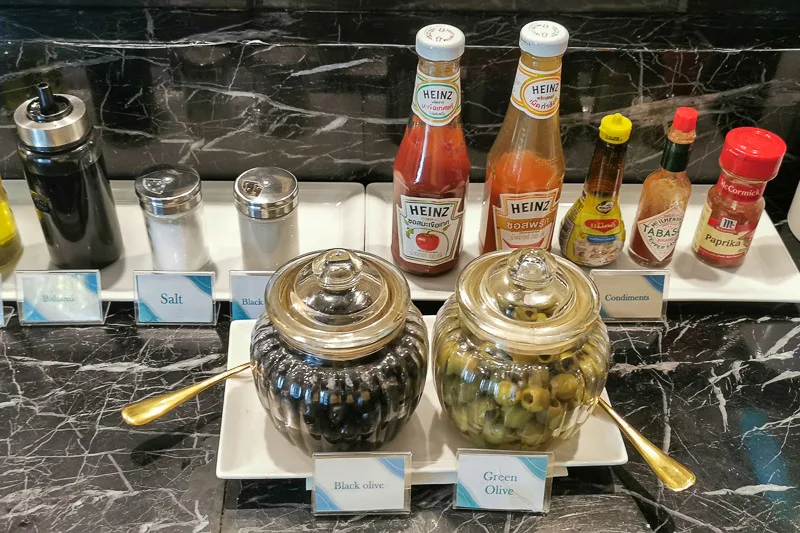 Coral Premium Departure Lounge Review - Food