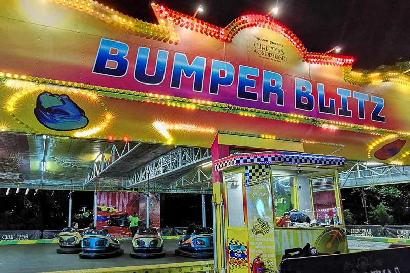 Singapore Christmas Wonderland 2023 - Frosty Fairground Carnival Ride Bumper Cars