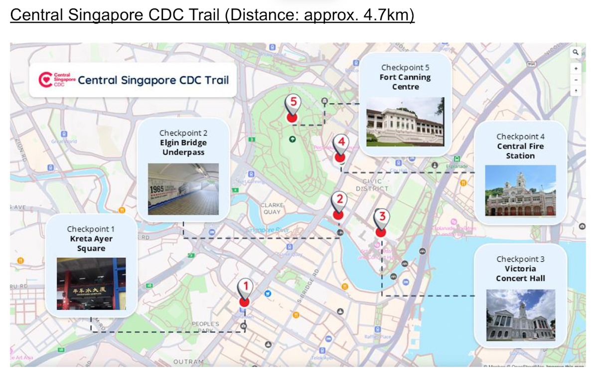 Central Singapore CDC Walking Trail - Map